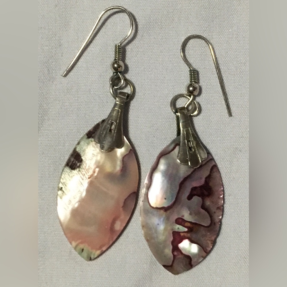 Mother Of Pearl Earrings - Vintage